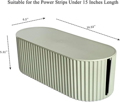 Green Cable Management Box, Power Strips Hider Cover Under TV and Desk - Image 3