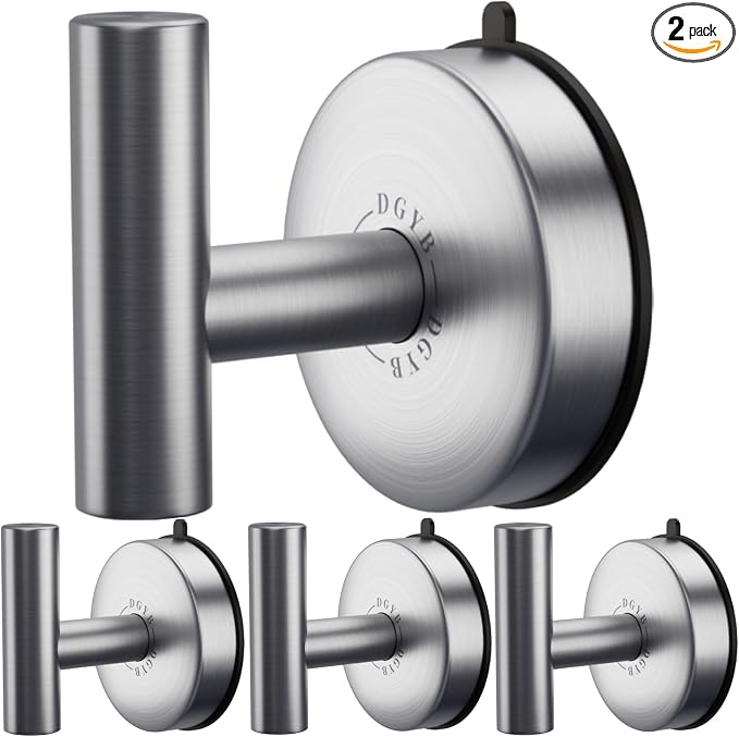 DGYB Large Suction Cup Hooks for Shower Set of 4 by DGYB