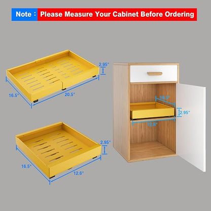 Mustorn 2 Pack Pull Out Cabinet Organizer, Expandable Slide Out Drawers - Image 2