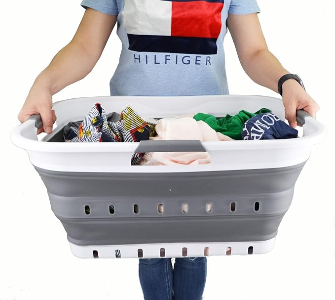 SAMMART 42L Collapsible Plastic Laundry Basket - Image 7