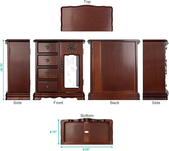 RR ROUND RICH DESIGN Solid Wood Jewelry Box - Image 6