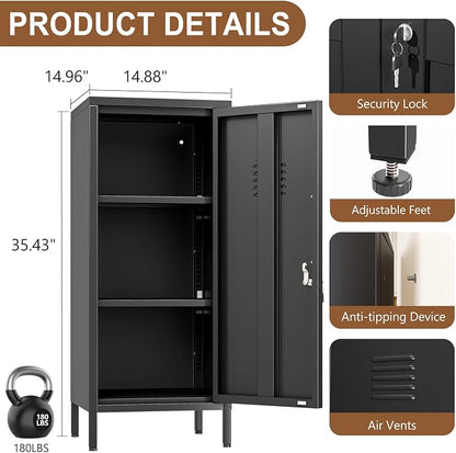 pozdeg 35.43" Metal Storage Locker - Image 3