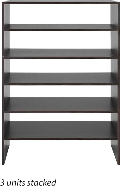 Whitmor Stackable 31" Extra Wide 2-Shelf Storage Organizer, Espresso，2 Pack - Image 5