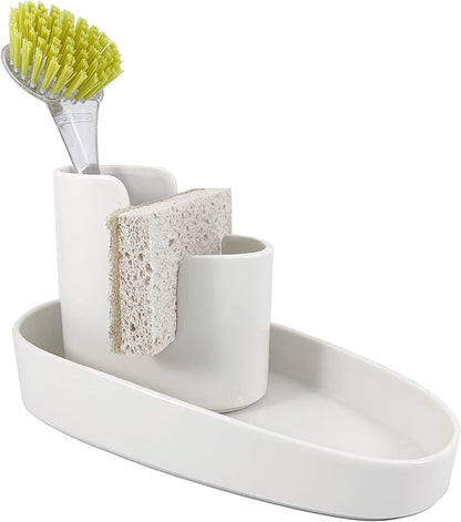 Kitchen Caddy Sponge Scrub Brush Holder and Soap Dish Tray Kitchen Caddy by scarlettwares