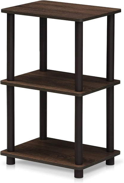 FURINNO Turn-N-Tube 2 Space Shelf, Walnut/Brown - Image 4