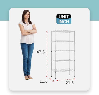 Adjustable NSF-Certified Metal Shelf Wire Shelving Unit Storage - Image 3