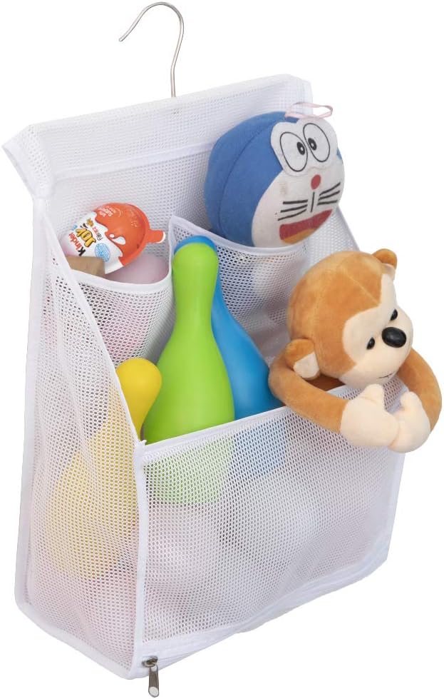 ALYER Hanging Mesh Bath Toy Organizer Bag, Large Shower Storage Caddy by ALYER