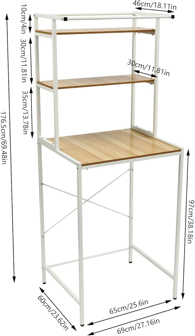 Over Washer and Dryer Shelves, Dryer Storage Shelf, 3 Tiers Laundry Room - Image 3