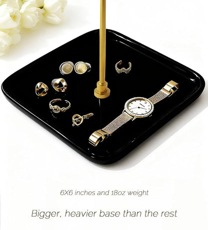 VROOMIUM Necklace Holder- Ceramic Base 1ft Height Jewelry Organizer Stand - Image 3