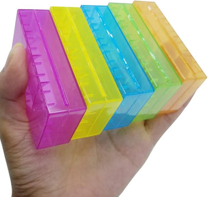 5 PCS Clear Colorful Battery Storage Case Holder Organizer - Image 5