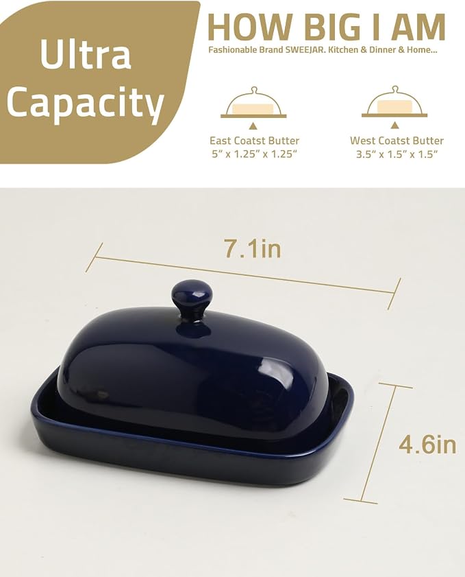 Sweejar Ceramic Butter Dish - Image 3