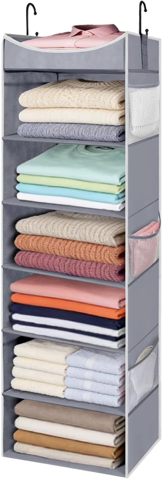 6-Shelf Hanging Closet Organizer and Storage by ROOMTALK