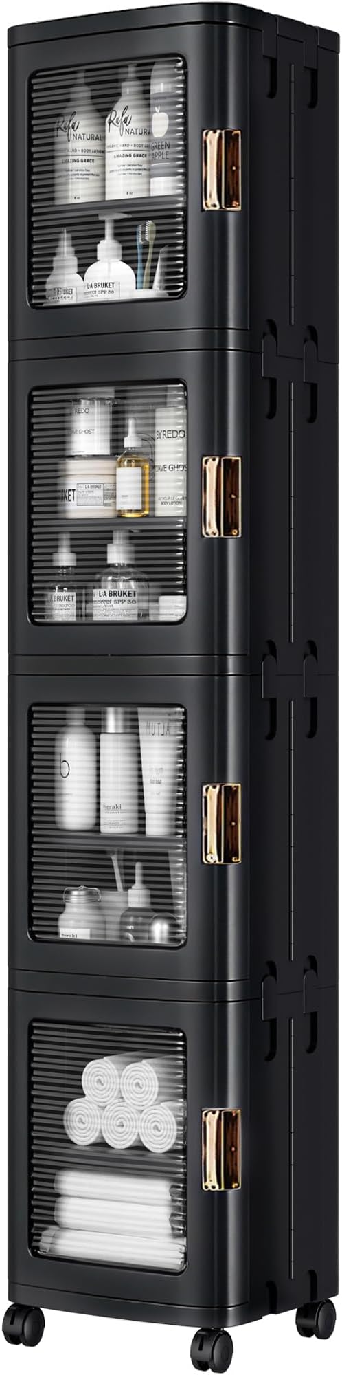 VECELO 4-Tier Tall Narrow Storage Cabinet by VECELO