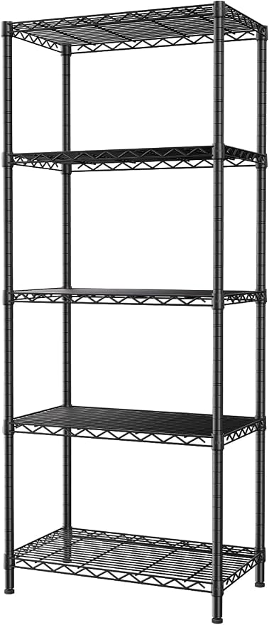 SINGAYE 5 Tier Storage Shelves Wire Shelving Unit Shelve Metal Kitchen Laundry - Image 4