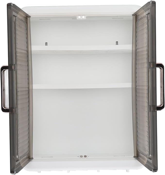TOPINCN Wall Mounted Bathroom Cabinet, Makeup Organizer Shelf Perfume Cosmetic - Image 5
