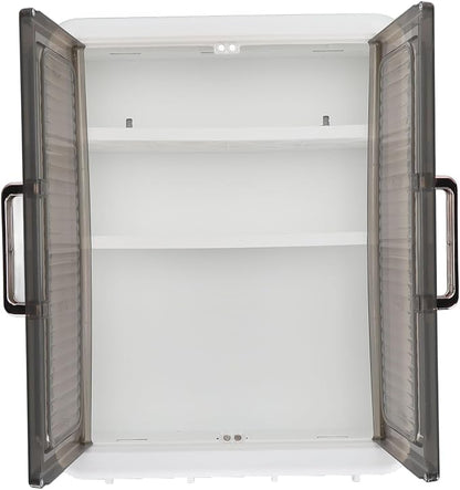 TOPINCN Wall Mounted Bathroom Cabinet, Makeup Organizer Shelf Perfume Cosmetic - Image 5