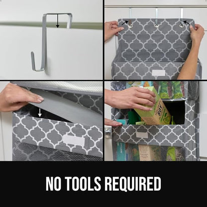 GORILLA GRIP Over The Door Organizer Storage, 5 Deep Hanging Shelves, Holds - Image 7