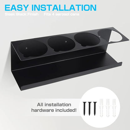 RealPlus Aerosol Spray Can Holder Rack Organizer, 4 Can Spray Bottle Holder - Image 7