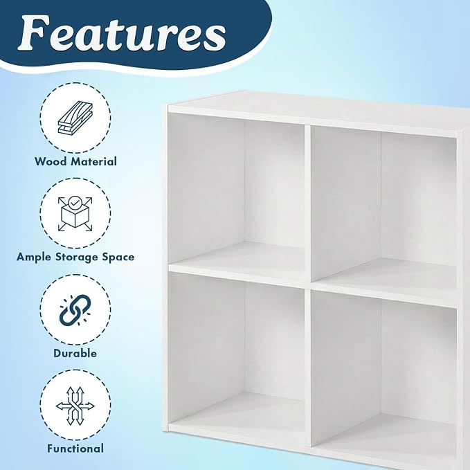 KB Designs - 4-Cube Bookcase, Unit Shelf, Storage Organizer - Image 7