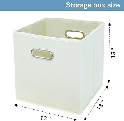 Fabric Cubby Storage Bins, Cube Organizer Bin Foldable Storage Boxes - Image 2