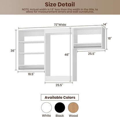 ROOMTEC Modular Closet System, Wall-Mounted Wooden Tower - Image 2