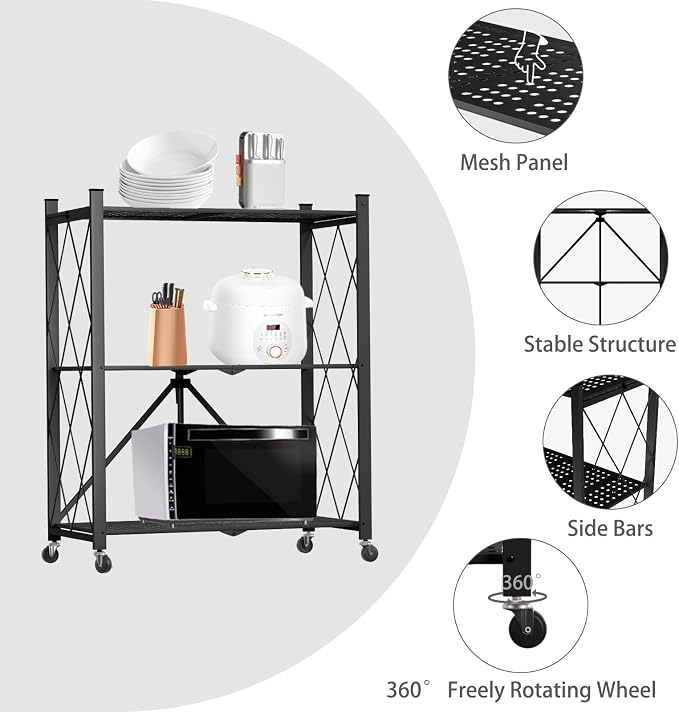 3 Tier Foldable Storage Shelf - Image 6