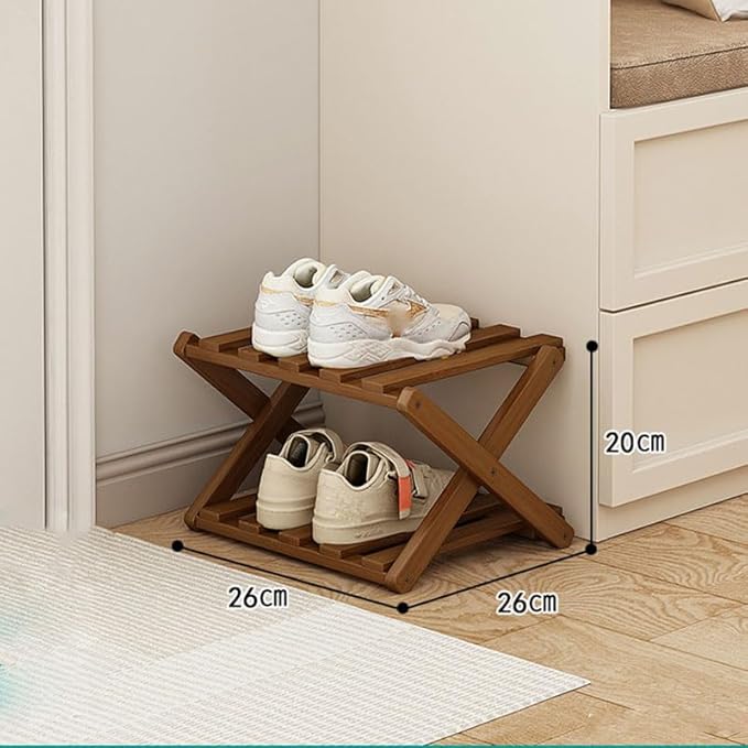 YYW Bamboo Shoe Rack for Entryway, Installation-Free and Foldable Vertical Shoe - Image 2