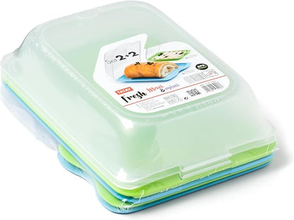 TATAY Cold Meat Containers for Fridge | Set of 4: 2 Maxi + 2 Mini | Fridge - Image 2