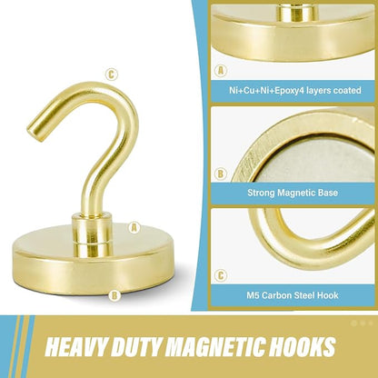 Neosmuk Magnetic Hooks, Heavy Duty 130lb+ Strong Magnet Hook - Image 6
