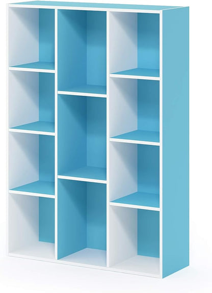 Furinno LUDER Book Shelf, 11-Cube Bookshelf, Reversible Bookcase, 9.4 x 29.1 x - Image 8