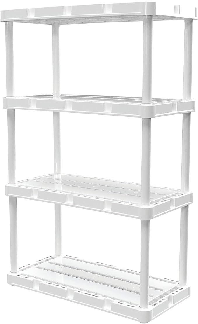 Gracious Living 4 Shelf Knect-A-Shelf Ventilated Light Duty Storage Home by GraciousLiving