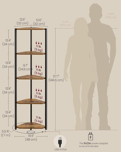 VASAGLE Corner Shelf Stand - Image 5