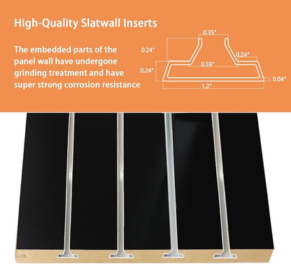 48"-Slatwall Panels Aluminum Slatwall Inserts-15Pcs - Image 4