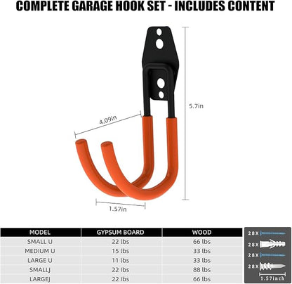 Garage Hooks, 6 Pack Large Round Wall Hooks - Image 2