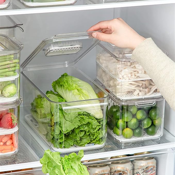 SANNO Vegetable Fruit Containers Fridge Containers, Freezer Produce Saver - Image 5