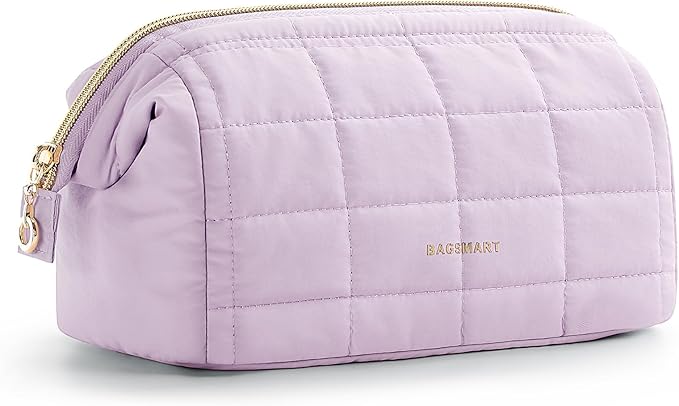 BAGSMART Makeup Bag Travel Toiletry Bag, Puffy Padded Make Up Bags by BAGSMART