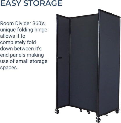 Versare Room Divider 360 Portable Wall Partition | Folding Panels | Large - Image 4