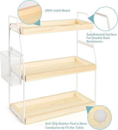 Uneviesyka Bathroom Counter Organizer, 3-Tier Standing Storage Shelf - Image 6