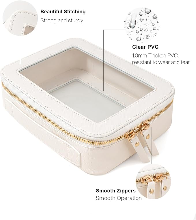 Travel Clear Makeup Bag Set, TSA Approved Cosmetic Bag Case - Image 5