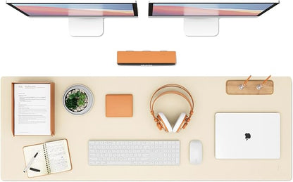 K KNODEL Large Office Leather Desk Mat, Mouse and Keyboard Pad, Computer and by K+KNODEL