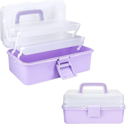 10Inch Tackle Box Organizer and Storage, Three-Layer Sewing Box by LUOKER