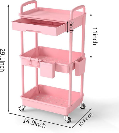 3 Tier Rolling Utility Cart - Image 2
