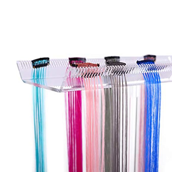 ANGGREK Acrylic Hair Extension Stand, Transparent Sectioning Display Hair - Image 5