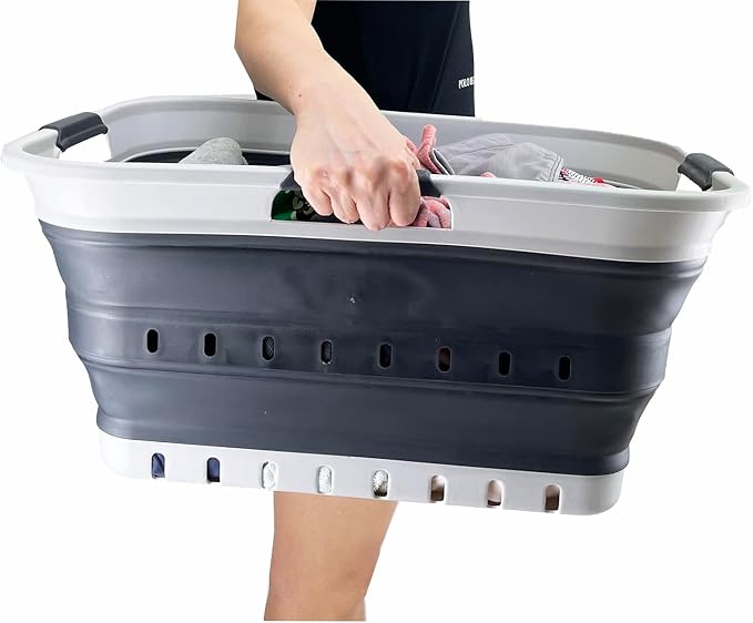 SAMMART 42L Collapsible Plastic Laundry Basket - Image 8