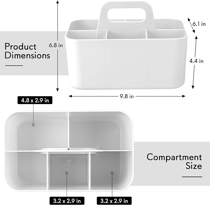 Tiawudi Multipurpose Caddy Organizer, Plastic Caddy - Image 2