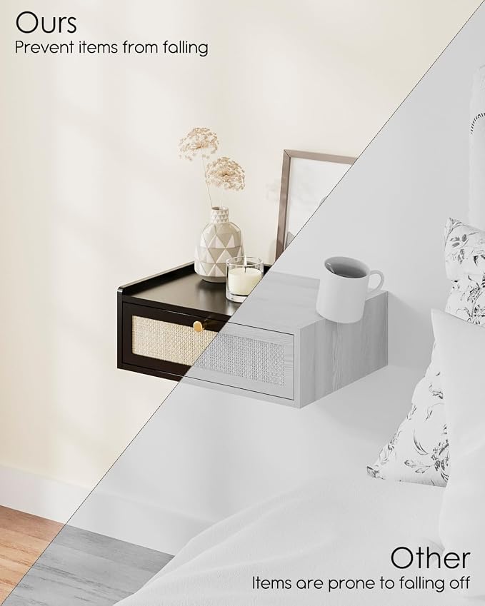 Floating Nightstand, Wall Mounted Night Stand - Image 9