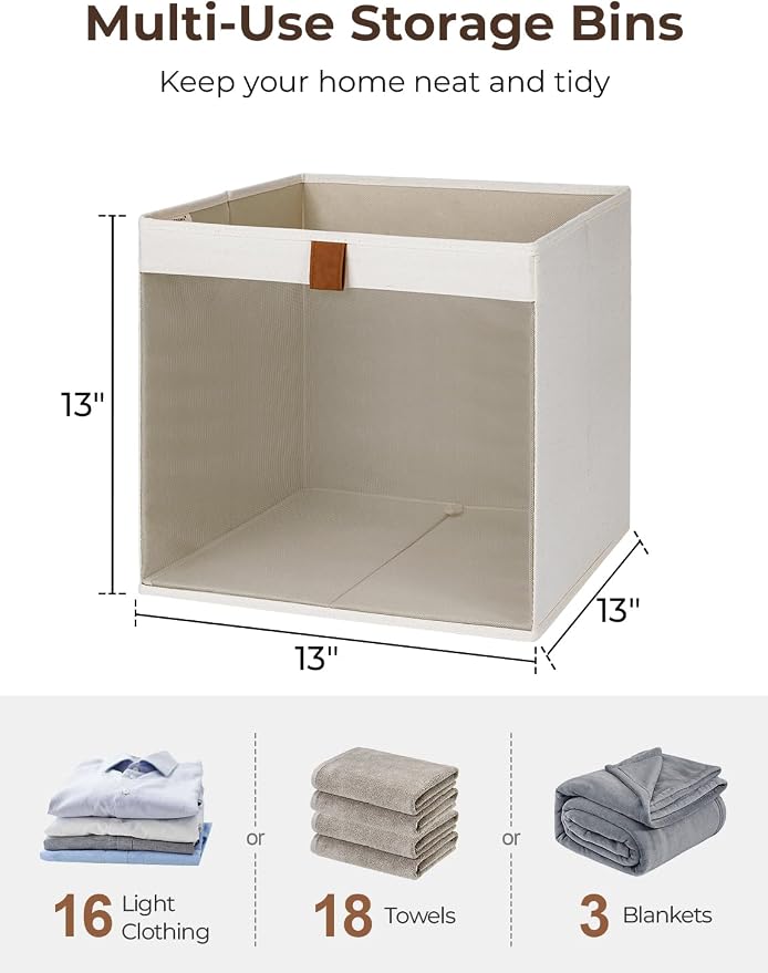 StorageWorks 13x13 Storage Cubes, Closet Storage Bins - Image 2