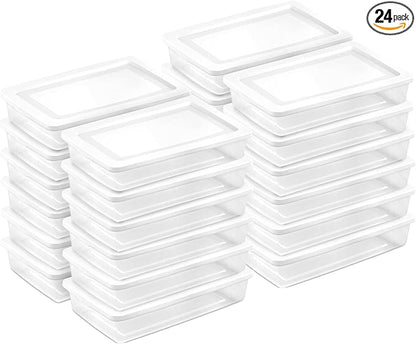 Sterilite 24-Pack 41 Quart Storage Box, Stackable Clear Plastic Bins by Sterilite