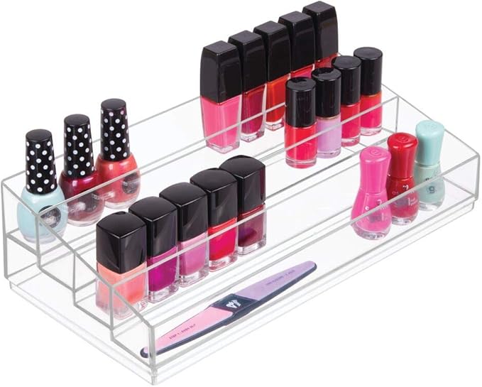iDesign Tiered Cosmetics & Nail Polish Organizer, The Clarity Collection – - Image 6