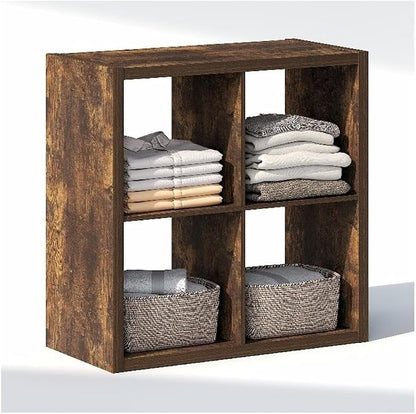 Furinno Cubic Extra Thick 4-Cube Closet Organizers and Storage, Amber Pine | - Image 6